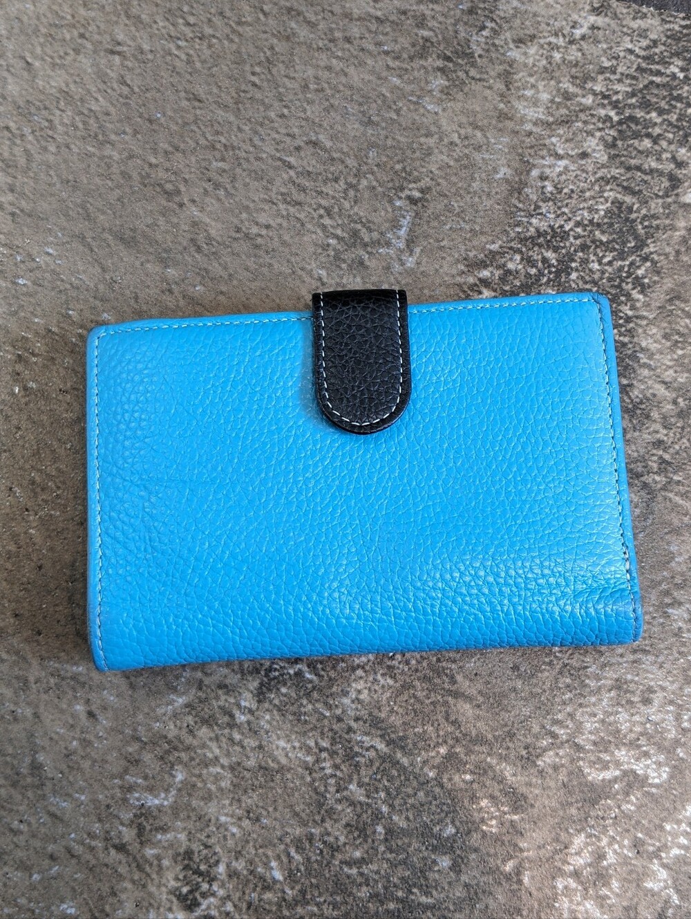 Vera Pelle Pebbled Leather Multicolor Bifold Snap Closure Wallet Spring Summer
